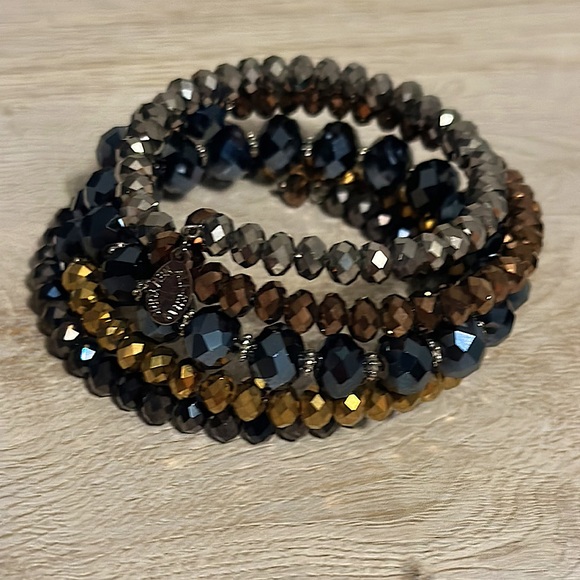 Multi Jeweled bangle bracelet - Picture 3 of 15